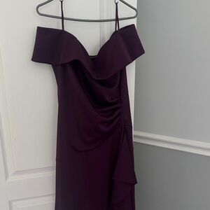 Xscape Strapless Dark Purple Dress